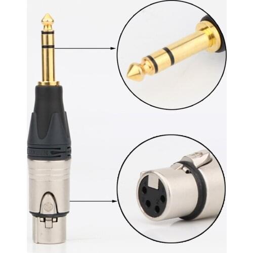 HiFi NEUTRIK 6.35mm 1/4" Male to 4-pin XLR Female Balanced Headphone TRS Audio Adapter