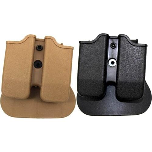 IMI Tactical Double Magazine Pouch Military Army 9mm Dual Mag Pouch Gun Holster Paddle for Glock 17 19 Beretta M9 92 Colt 1911