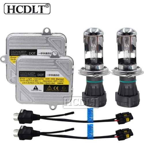 HCDLT DC 55W Slim HID Ballast Kit 12V H4 Bixenon Car Headlight Bulbs H1 H3 H11 H7 Xenon HID Kit 3000K 4300K 6000K 8000K 10000K