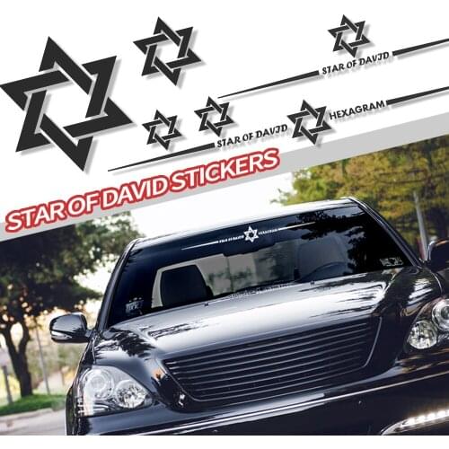 Creative Six Pointed Star Vinyl Reflective Car Stickers Block Scratches Rear Windshield Exterior Decoration Auto Accessories
