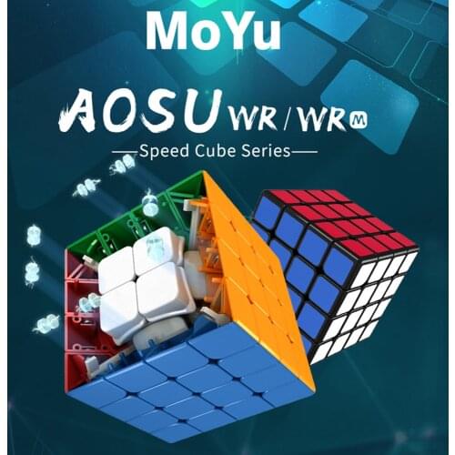 MoYu AoSu WR M 4x4x4 Magnetic Cube AoSu GTS2 M AoSu WR M 4x4 Stickers Speed Cubo Magico Puzzle Gift Kids Toys for Children