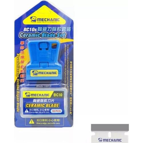 MECHANIC BC10S High Sharp Insulation Ceramic Blade Set for Cutting Polarizer Remove OCA Glue Phone LCD Screen Repair Tools