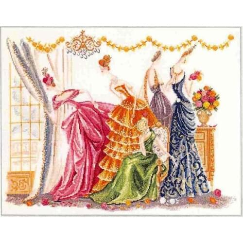 Gold Collection Counted Cross Stitch Kit Le Bal Ball Dancing Party Costume helene tran