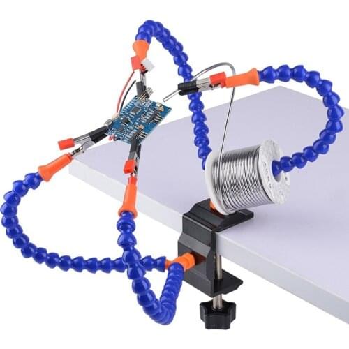 NEW ACALOX Multi Soldering Helping Hand Third Hand Tool with 4PCS Flexible Arms Soldeirng Station Holder for PCB Welding Repair
