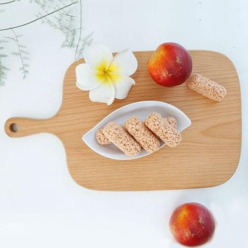 New 1pcs 13x7.9 inch Wooden Cutting Board Kids Dinning Plate Solid Wood Pizza Peel Plate Eco-Friendly Chopping Block For Fruit