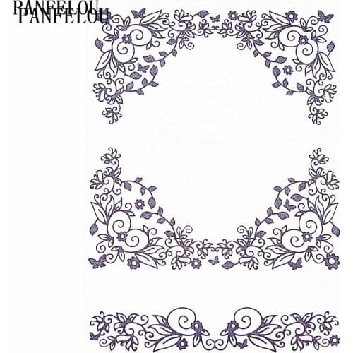 PANFELOU Easter Flower crown Embossing folders Plastic For Scrapbooking DIY Template Fondant Cake Photo Album Card Making