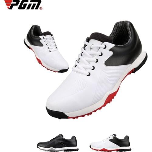 PGM Mens Waterproof Golf Shoes Sports Golf Sneakers Men Anti-slip Spikes Athletic Shoes Comfortable Trainers