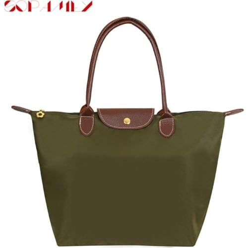 Casual Tote New Women Handbags Beach Travel Tote Fashion Women Canvas Large Capacity Shoulder Bags Oxford Cloth Shopping Bag