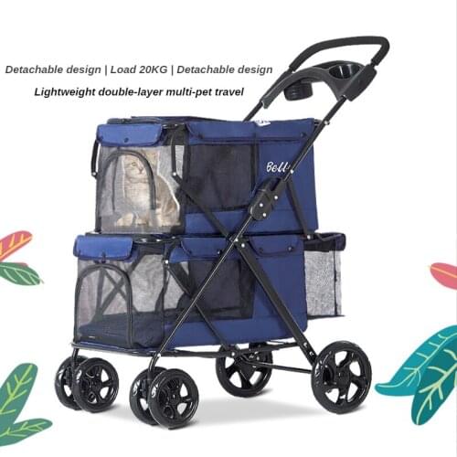 Pet Stroller Lightweight Folding Pet Stroller Cats and Dogs Outing Travel Sports Shopping Pet Carrier Dog Stroller Puppy Carrier