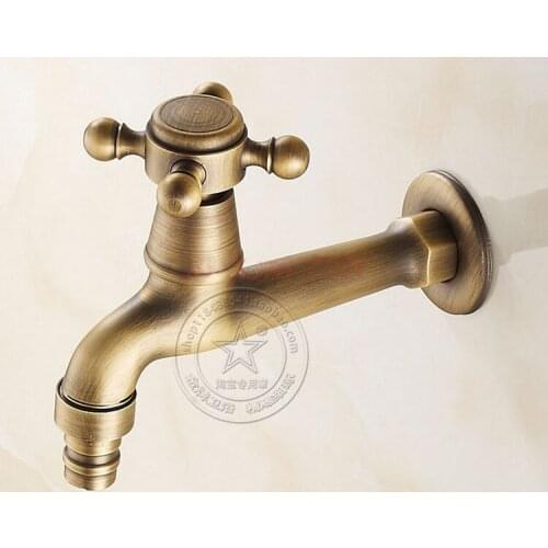Solid Brass Golden Polish Bathroom Faucet Vessel Sink Faucet Deck Mounted Mixer Tap Hot and Cold Water