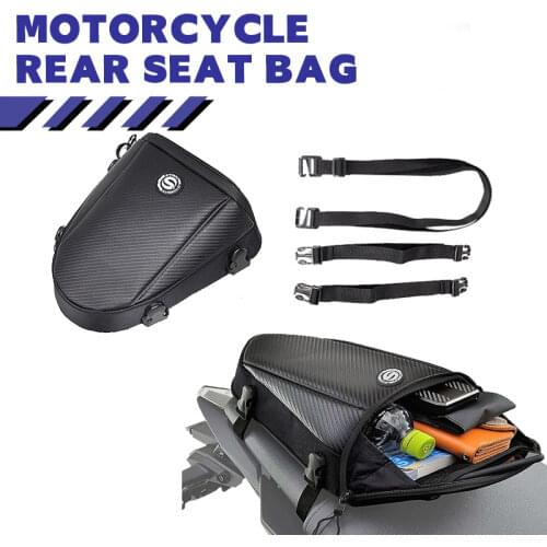 Motorcycle Rear Seat Bag Black Rear Seat Bag Saddle Bag General Model Rear Seat Tool Bag