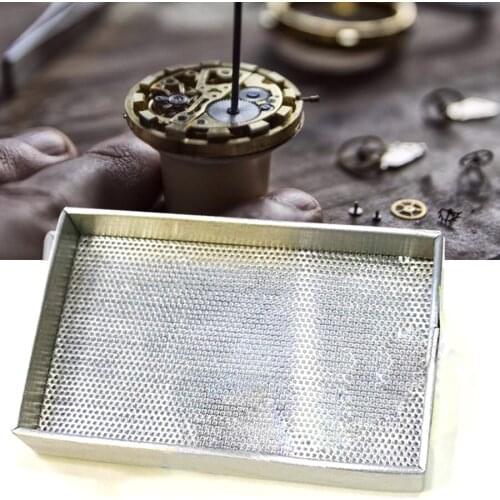 Watch Parts Storage Drying Tray Aluminum Frame Steel Dryer Plate For Cleaning And Drying Small Part / Mesh Cleaning Repair Tool