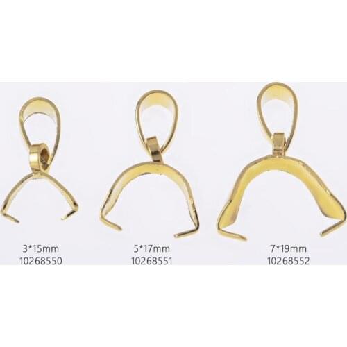 Stainless Steel Pinch Bails Pendant Clasps Bail Connector for Pendant Snap Bails Clasps Necklace bracelet Findings 20pcs 102685