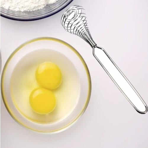 1Pc Spiral Egg Beater Whisk Stainless Steel Kitchen Mixer Balloon Egg Stiring Tool Cream Stirrer Essential Sauce Hand Whisk