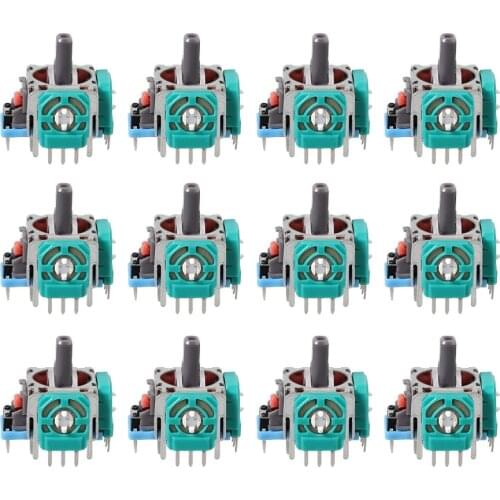 12pcs PS4 Playstation 4 Controller Analog Sensor Stick 3D Module Thumbstick Gamepad Repair Parts for Sony PlayStation 4 PS4