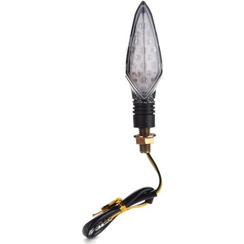 2pcs 15 LED MotorcycleTurn Signal Lamps Universal Black Indicator Amber Snake Shape lights Motorcycle signal light