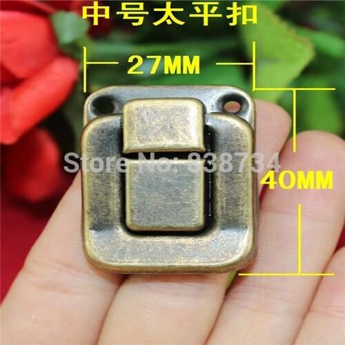 27*40mm Lock Latch For Jewelry boxes Wine boxes Buckles wooden box Hasp lock Hardware accessories 50pcs
