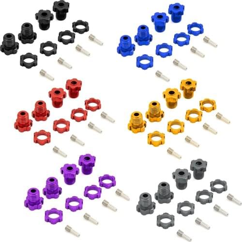 4PCS 17mm Hex Nuts Splined Wheel Hubs 5353X for RC Traxxas 1/10 E-MAXX Summit E-REVO REVO 3.3 Slayer Pro 4X4