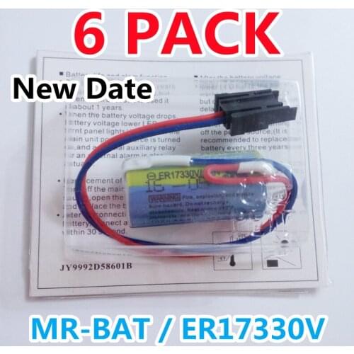 6 PACK MR-BAT ER17330V ER2/3A 3.6V PLC Battery Batteries For Mitsubishi Servo