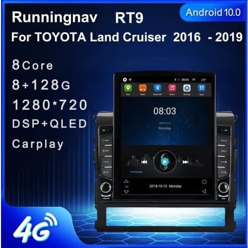 9.7" Android 10.1 For TOYOTA Land Cruiser 2016 - 2019 Tesla Type Car Radio Multimedia Video Player Navigation GPS RDS no dvd