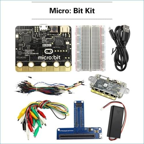 BBC micro bit board Micro:bit Starter Kit ,Microbit Board case+Alligator Clips +expanding board Used for Teaching DIY Beginners