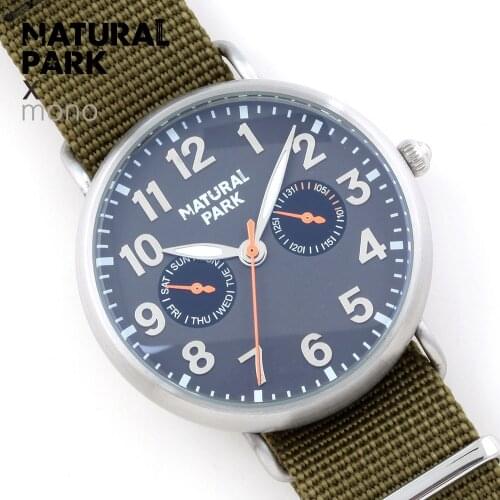 NATURAL PARK Mens Watches Top Brand Luxury Mens Quartz Watch Waterproof Sport Military Watches Men Nylon relogio masculino
