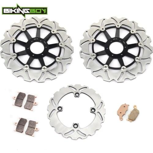 BIKINGBOY Front Rear Brake Discs Disks Rotors Pads CBR 900 RR Fireblade 94 95 96 97 VTR 1000 F Firestorm Super Hawk 97-06 05 04