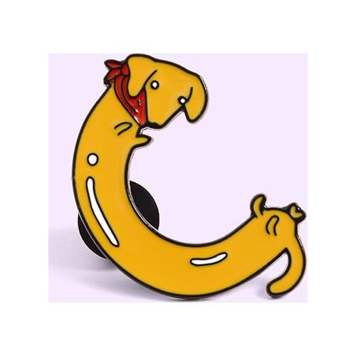 Dachshund Enamel Pin Custom Dog Puppy Brooches Funny Animal Badge Bag Shirt Lapel Pin Buckle Dogs Jewelry Gift for Dog Parents
