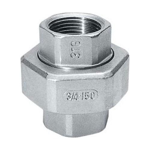 BSPT 1/4" DN8 Thread Malleable Female Straight Union Coulping Pipe Fittings Stainless Steel SS304