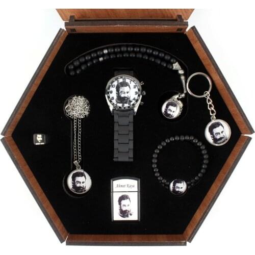 AHMET KAYA PICTURE JEWELRY SET 7 PIECE SET SPECIAL BOXED AND CHIC DESIGN