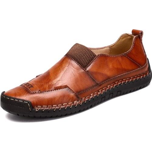 Loafers Men Designer Shoes Male Leather Casual Mens Sneakers Fashion Moccasins Brand Boat Shoe Summer Slip-On Flats Driving 2021