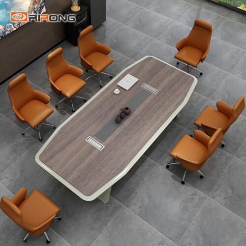 Small Wooden Industrial Antique Style Oval Office Meeting Table Conference Table Desk Furniture