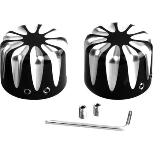 Motorbike CNC Front Wheel Axle Nut Cover & Bolts For Touring Softail