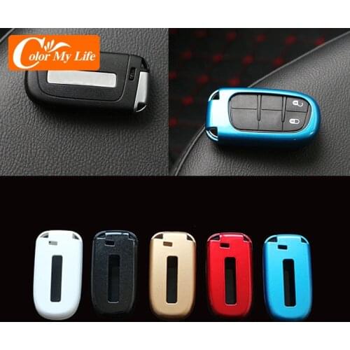 Soft TPU Remote Smart Key Cover Fob Case Shell Key Chain Protector For Jeep Grand Cherokee Chrysler 300C Renegade 2015-2020