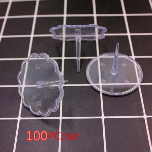 100PC set Birthday cake decoration base, isolation support base, transparent plastic decoration accessories plug-in baking tools