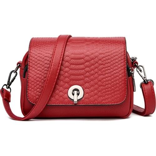 New Shoulder Bags Women Leather Handbags Sac High Quality Square Crossbody Bags for Women Leather Messenger Bag Vintage Flap Bag