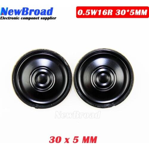 2pcs/lot New Ultra-thin speaker 16 ohms 0.5 watt 0.5W 16R speaker Diameter 30MM 3CM thickness 5MM