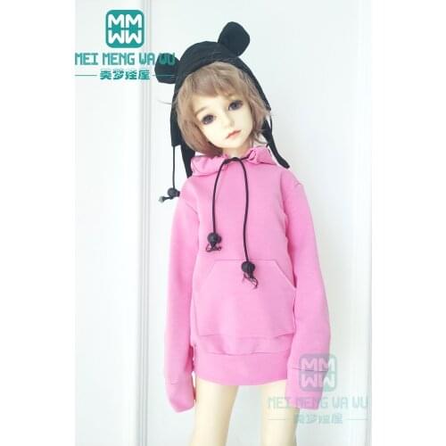 BJD doll clothes for 1/3 BJD doll white fashion casual wear + denim shorts