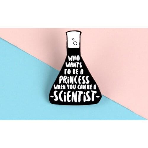 Punk Dark Magic Scientist Reagent Lapel Enamel Pins "TO BE A PRINCESS" Brooches Badges Clothes Bag Pins Jewelry Gifts for Friend