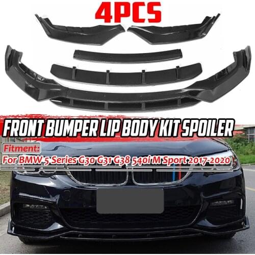G30 Bumper Lip Car Front Bumper Splitter Lip Spoiler Diffuser Guard Cover For BMW 5 Series G30 G31 G38 540i M Sport 2017-2020