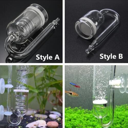 2 Style Glass Co2 Aquarium Diffuser Carbon Dioxide Reactor Regulator Disk Co2 Bubble Atomizer For Water Plant Tank Moss