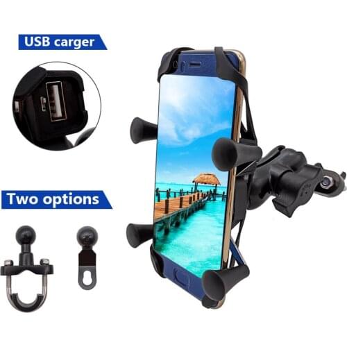 Universal Motorcycle Mobile Phone Holder With USB Fast Charger Switch For Yamaha Tenere 700 TENERE MXT850 Niken GT XTZ700 TENERE