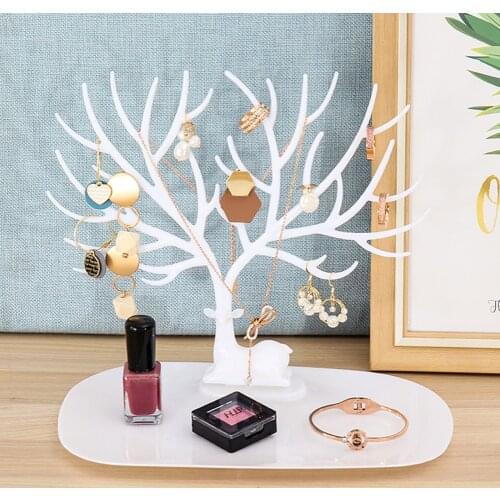 High Quality Deer Head Jewelry Display Stand Jewelry Pendant Earrings Necklace Display Stand Organizer Make Up Decoration