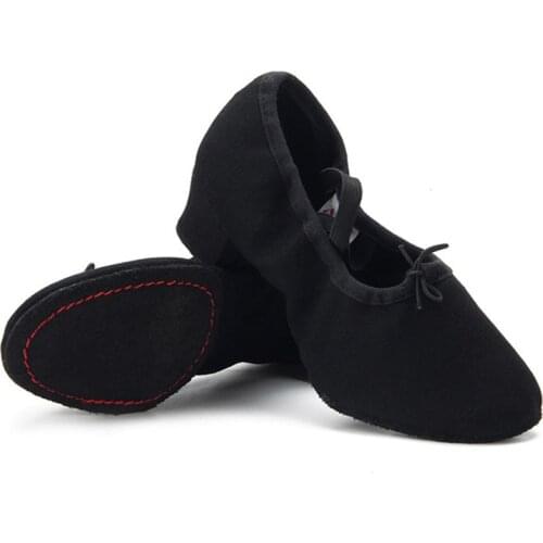 Womans Girls Ballet Dance Shoes Square Low Heel Jazz Ballet Practice Dancing Shoes For Women Practice Shoe Wholesale Size 34-42