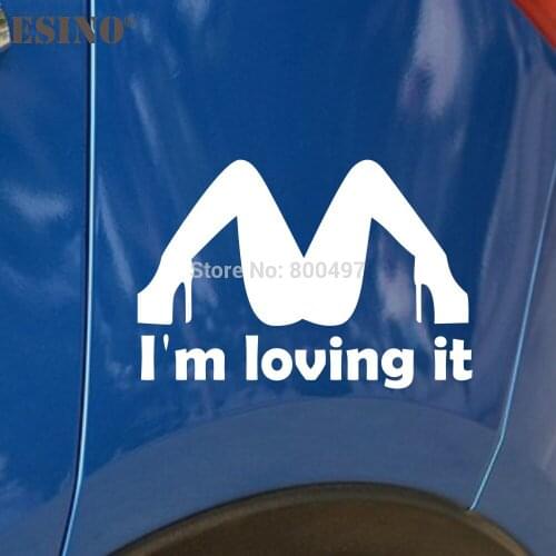 10 x Funny Sexy Lady I'm Loving It Reflective Creative Auto Decal Cartoon Car Sticker Bumper Body Decal Creative Pattern Vinyl