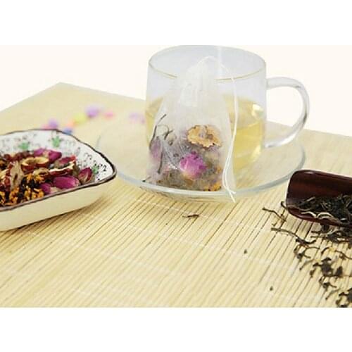 100pcs Non-woven Empty Teabags White String Filter Paper Herb Loose Tea Bag Kitchen Supplies Disposable Tea Bags 5.5cm x 7cm