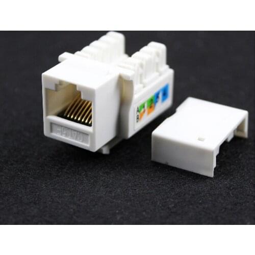 100pcs High quality super five computer network module cat5e RJ45 network cable information module