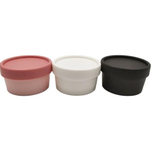 200pcs/lot 50g 100g Cute White and black Wide Mouth Make-up Cosmetic Cream Container PP cream jar