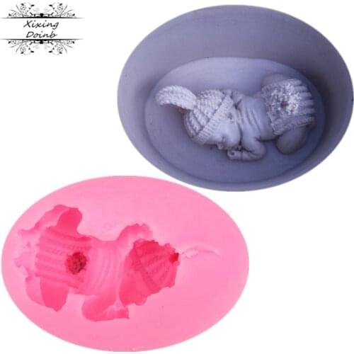 3D Baby Shape Silicone Mold Sugar Mold Chocolate Mold fondant Cake decorating Tool