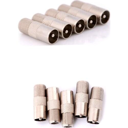 5pcs/lot High Quality STB Quick Plug RF Coax F Female To RF Male Connector TV Antenna Coaxial Connector